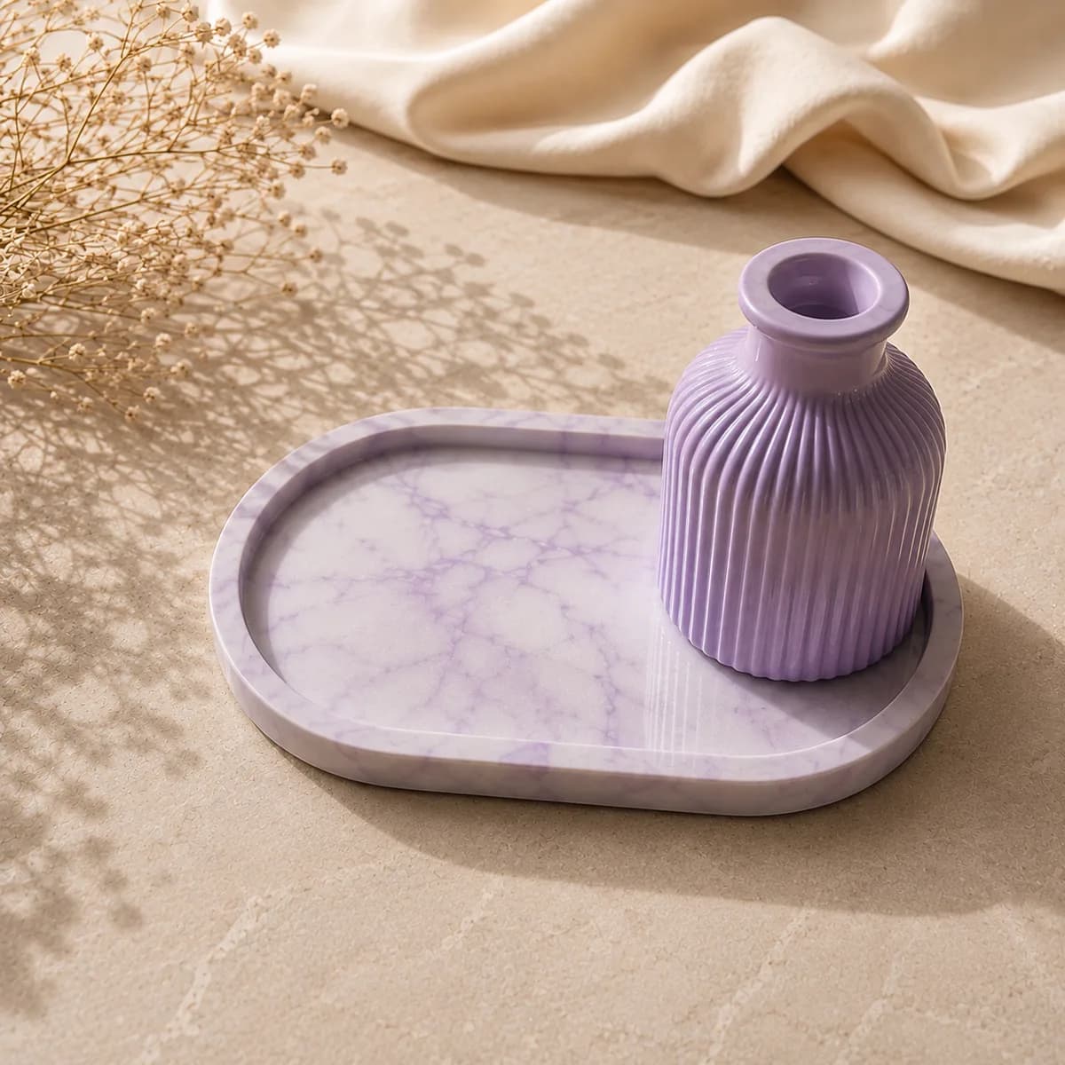 Lavender Vein Decor Set